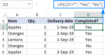 Using an IF formula in Excel Using an IF formula in Excel