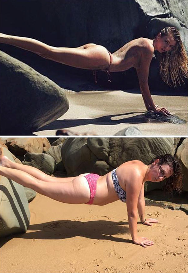 Rock. Thong. Sand. Photographer. Yoga